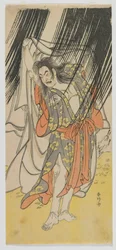 Der Schauspieler Onoe Matsusuke I als Priester Shunkan, Edo-Periode, späte 1770er Jahre